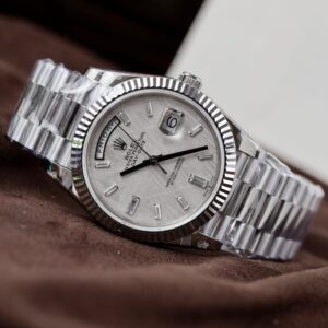 Rolex Day-Date 904L Steel Meteorite Dial With Diamonds 40mm Super Clone
