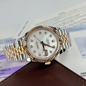 Rolex Datejust 126331 SS/RG Plated MOP Dial CZ Diamonds 41mm Jub Super Clone