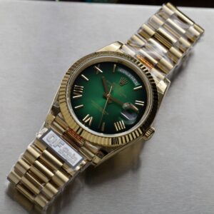 Alternative view of Rolex Day-Date 228238 YG Plated Ombre Green Dial 40mm Super Clone
