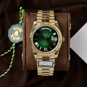 Rolex Day-Date 228238 YG Plated Ombre Green Dial 40mm Super Clone