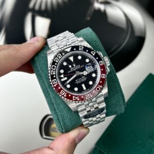Alternative view of Rolex GMT-Master II 16710 Coke 904L Steel Black Dial 40mm Jub Super Clone