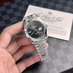 Alternative view of Rolex Datejust 126334 904L Steel Wimbledon Grey Dial 41mm Jub Super Clone