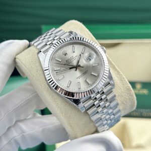 Alternative view of Rolex Datejust 126334 904L Steel Silver Dial 41mm Jub Super Clone