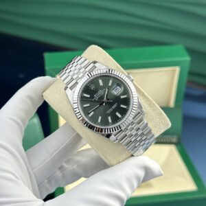 Alternative view of Rolex Datejust 126334 904L Steel Green Dial 41mm Jub Super Clone