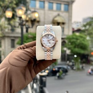 Rolex Datejust SS/RG Plated MOP Dial CZ Diamonds 31mm Jub Replica