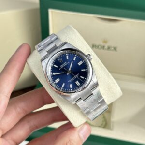 Alternative view of Rolex Oyster Perpetual 126000 904L Steel Blue Dial 36mm Oyster Super Clone