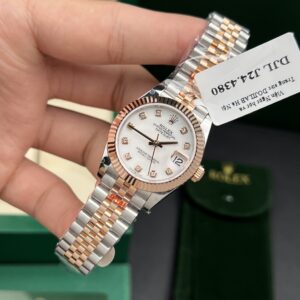 Alternative view of Rolex Datejust SS/RG Plated MOP Dial CZ Diamonds 31mm Jub Super Clone