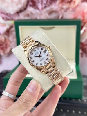 Rolex Datejust 278275 RG Plated MOP Dial CZ Diamonds 31mm AAA Replica