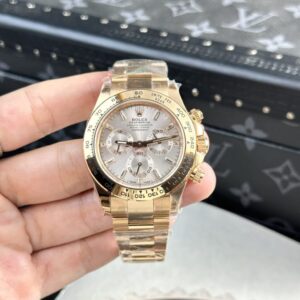 Rolex Daytona 116505 YG Plated Pink Dial CZ Diamonds 40mm Oyster Super Clone