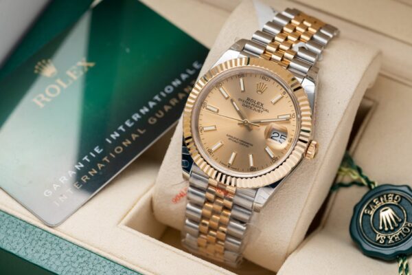 Rolex Datejust SS/RG Plated Gold Dial 41mm Jub Super Clone