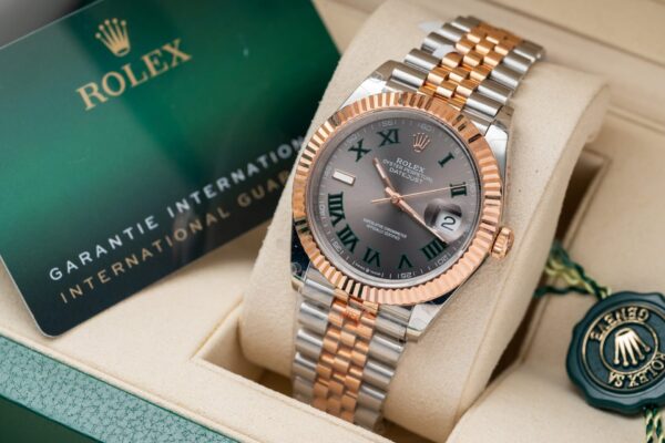 Rolex Datejust SS/RG Plated Wimbledon Grey Dial 41mm Jub Super Clone
