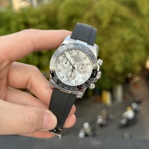 Alternative view of Rolex Daytona 904L Steel MOP Dial 40mm Oysterflex Super Clone