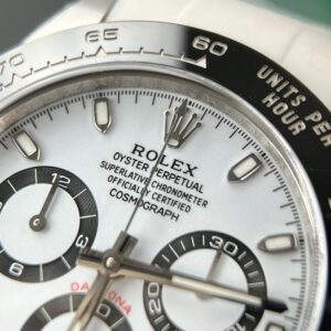 Alternative view of Rolex Daytona 116509LN Panda 904L Steel White Dial 40mm Oysterflex Super Clone