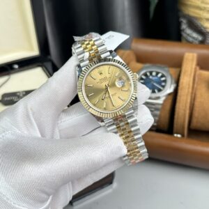 Alternative view of Rolex Datejust SS/YG Plated Champagne Dial 41mm Jub Super Clone