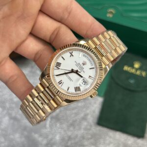 Alternative view of Rolex Day-Date 228235 RG Plated White Dial 40mm Super Clone