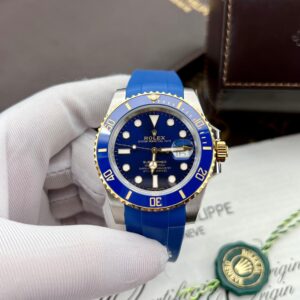 Rolex Submariner SS/YG Plated Blue Dial 40mm Oysterflex Super Clone
