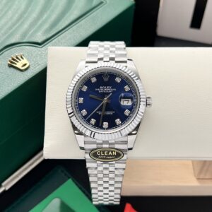 Alternative view of Rolex Datejust 126334 904L Steel Blue Dial CZ Diamonds 41mm Jub Super Clone