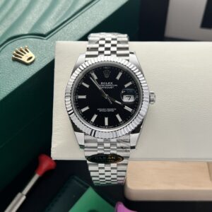 Alternative view of Rolex Datejust 126334 904L Steel Black Dial 41mm Jub Super Clone