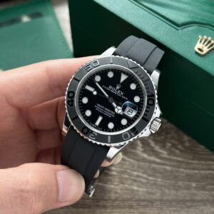 Alternative view of Rolex Yacht-Master 316L Steel Black Dial 40mm Oysterflex EWF Replica