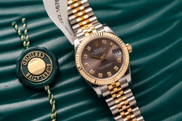 Rolex Datejust 278273 SS/YG Plated Chocolate Dial CZ Diamonds 31mm Jub Super Clone