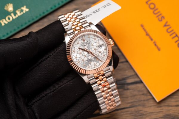 Rolex Datejust 278273 SS/RG Plated Silver Dial CZ Diamonds 31mm Jub Super Clone