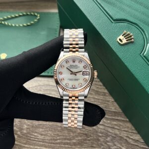 Rolex Datejust SS/RG Plated MOP Dial Diamonds 31mm Jub Replica