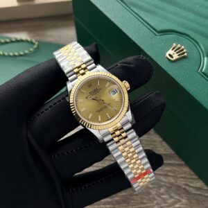 Alternative view of Rolex Datejust SS/YG Plated Champagne Dial 31mm Jub AAA Replica
