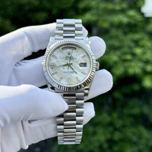 Rolex Day-Date 904L Steel MOP Dial With Diamonds 40mm Super Clone