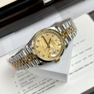 Rolex Datejust SS/YG Plated Champagne Dial CZ Diamonds 41mm Jub Replica