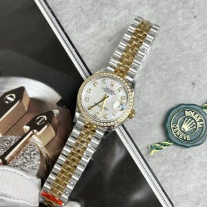 Rolex Datejust SS/YG Plated MOP Dial CZ Diamonds 31mm Jub AAA Replica