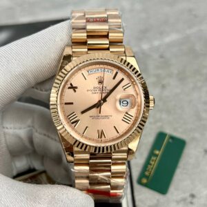 Rolex Day-Date 228239 YG Plated Pink Dial 40mm Super Clone