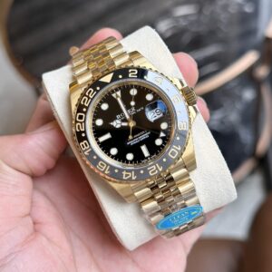 Alternative view of Rolex GMT-Master II 126718GRNR YG Plated Black Dial 40mm Jub Super Clone