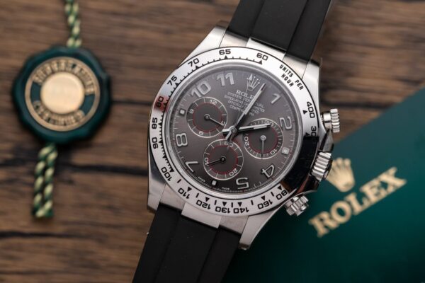 Alternative view of Rolex Daytona 116509LN 904L Steel Grey Arabic Dial 40mm Oysterflex Super Clone
