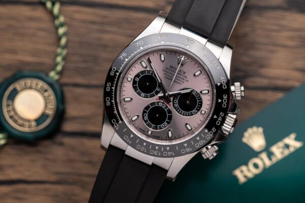 Rolex Daytona 116519LN 904L Steel Pink Dial 40mm Oysterflex Super Clone