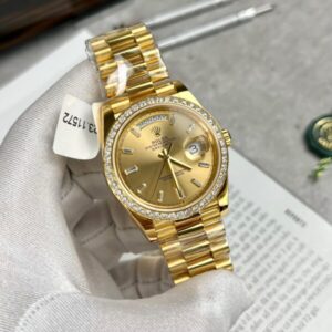 Alternative view of Rolex Day-Date YG Plated Gold Dial With Diamonds 40mm Super Clone