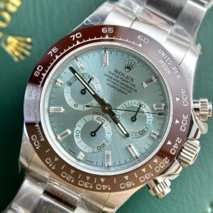 Alternative view of Rolex Daytona 116506 904L Steel Ice Blue Dial CZ Diamonds 40mm Oyster Super Clone