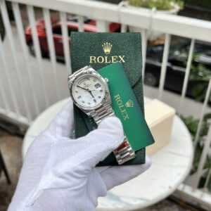 Rolex Day-Date 316L Steel MOP Dial CZ Diamonds 36mm EWF Replica
