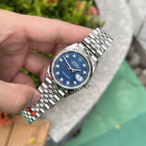 Alternative view of Rolex Datejust 126234 904L Steel Blue Dial CZ Diamonds 36mm Jub Super Clone