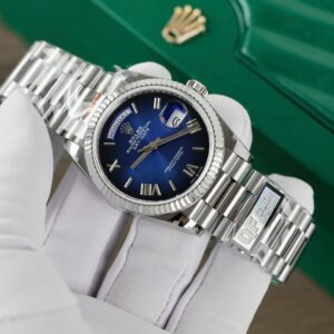 Alternative view of Rolex Day-Date 128239 904L Steel Ombre Blue Dial 36mm Super Clone