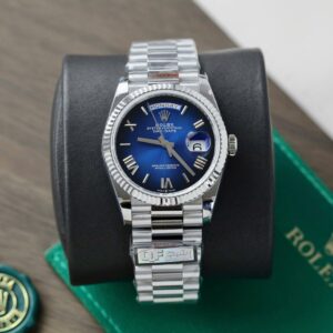 Rolex Day-Date 128239 904L Steel Ombre Blue Dial 36mm Super Clone