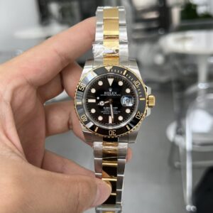 Rolex Submariner SS/YG Plated Black Dial 41mm Oyster EWF Replica