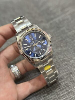 Alternative view of Rolex Sky-Dweller 326935 316L Steel Blue Dial 42mm Oyster NBF Replica