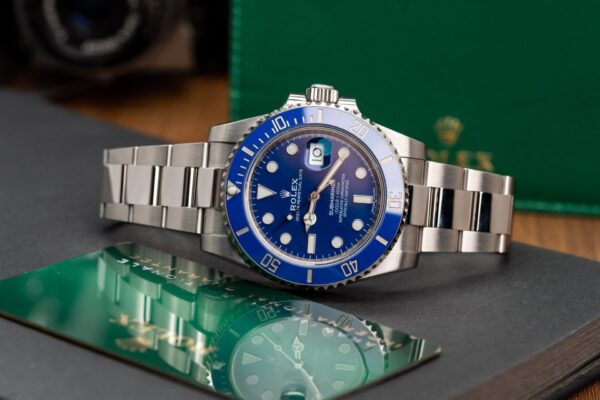 Alternative view of Rolex Submariner 116619LB Smurf 904L Steel Blue Dial 40mm Oyster Super Clone