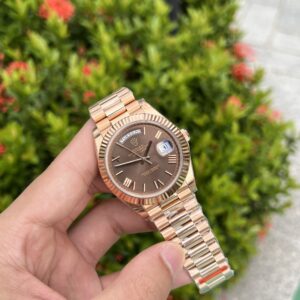 Alternative view of Rolex Day-Date RG Plated Chocolate Dial 40mm EWF Replica