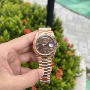 Rolex Day-Date RG Plated Chocolate Dial 40mm EWF Replica