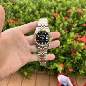 Rolex Datejust SS/YG Plated Black Dial 41mm Jub EWF Replica
