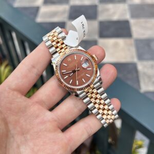 Alternative view of Rolex Datejust SS/RG Plated Chocolate Dial 36mm Jub Super Clone