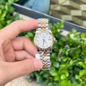 Alternative view of Rolex Datejust SS/YG Plated MOP Dial CZ Diamonds 31mm Jub Super Clone
