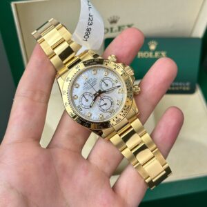 Alternative view of Rolex Daytona 116508 YG Plated MOP Dial CZ Diamonds 40mm Oyster Super Clone
