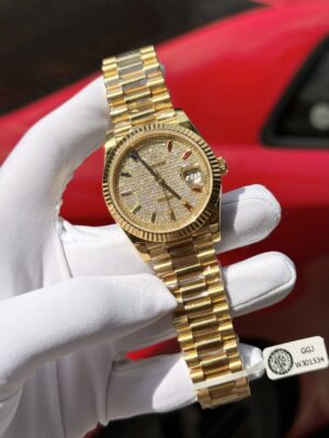 Rolex Day-Date YG Plated Diamond Dial 40mm Super Clone